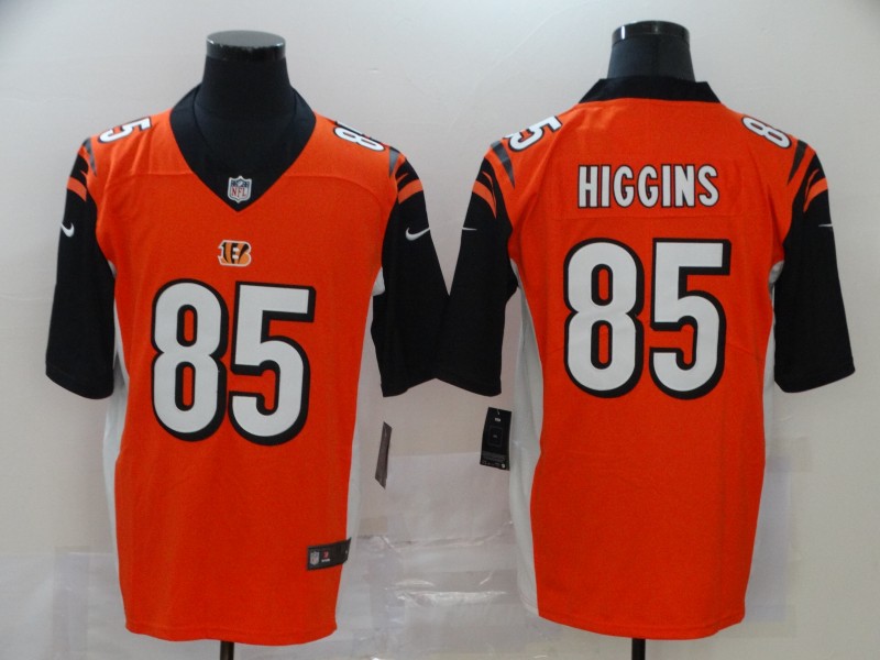 Men Cincinnati Bengals #85 Higgins Orange Nike Vapor Untouchable Stitched Limited NFL Jerseys